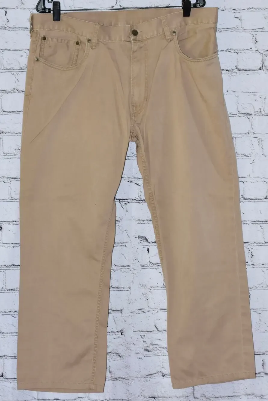 Polo Ralph Lauren Jeans Mens 36x30 Beige Classic Fit Denim Straight Leg Pants